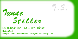 tunde stiller business card